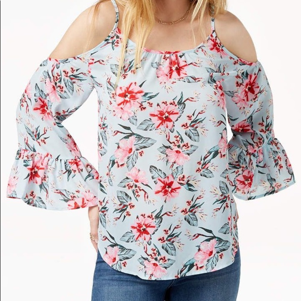 Seven Sisters Floral Off Shoulder Top Juniors L&XL